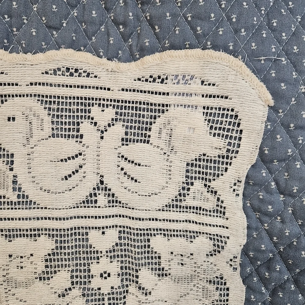 Vintage lace rocking horse quilt